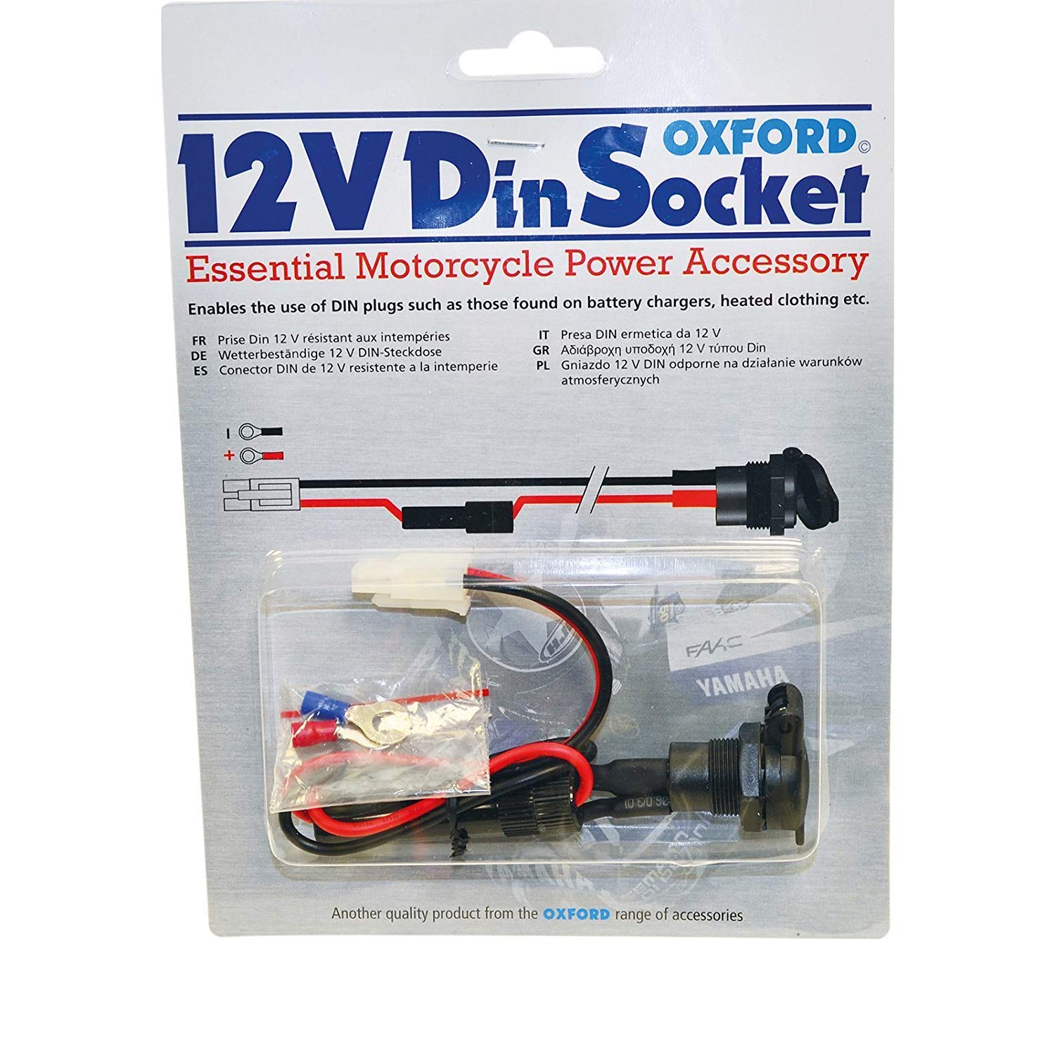 Oxford 12V SAE/Din socket&10A fused loom EL100