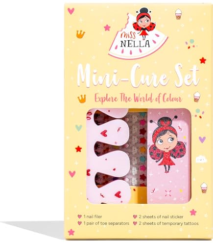 Miss Nella Set Christmas Glitters - 6 Vernis à Ongles Peel-off à Base D'eau Pour Enfants - Non Toxique - Cadeau De Noël