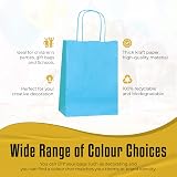 Thepaperbagstore 10 Light Blue Small Paper Party Bags with Handles 18x22x8cm view 3