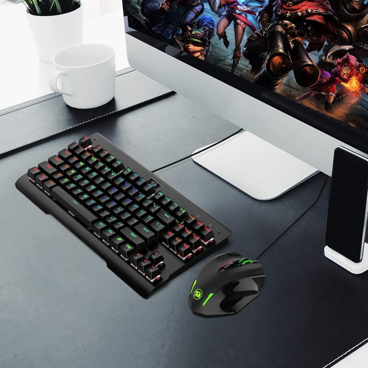 Redragon M908 Impact RGB LED MMO Mouse with Side Buttons Optical Wired Gaming Mouse with 12,400DPI, High Precision, 19 Programmable Mouse Buttons: Computers & Accessories