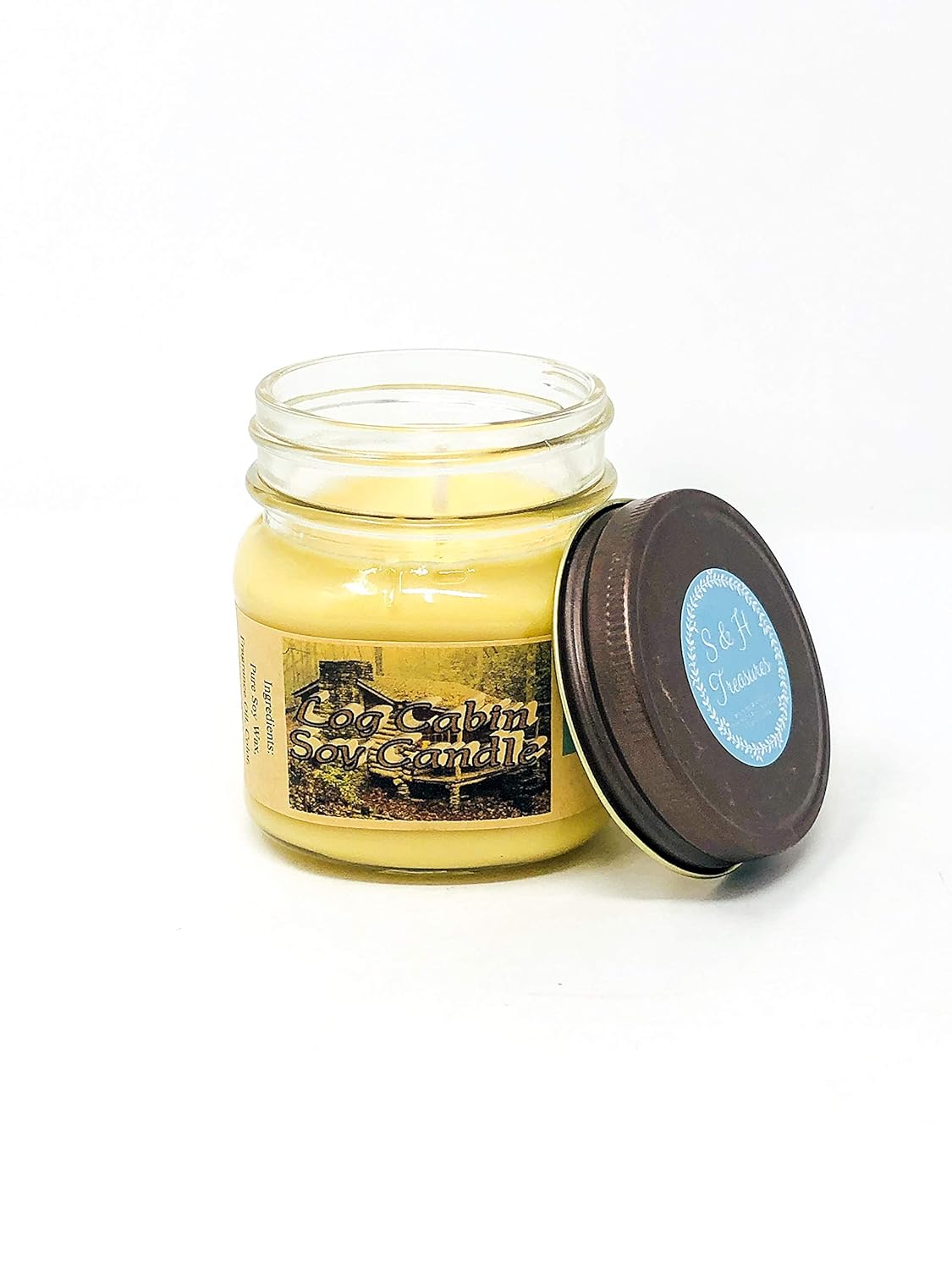 Amazon Com Log Cabin Soy Candle 8 Oz Handmade