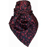 Wyoming Traders 100% Silk Cowboy Bandana Wild Rag Brands Print Scarf 34.5" 42" Multiple Colors