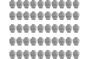 DWALE 3/4 Inch Flexible Conduit Liquid Tight Connector Nonmetallic Liquid Tight Straight Conduit PVC Flexible Electrical Conduit Fittings 50PACK