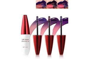 LYSDEFEU Peel Off Lip Tint Stain Set-3Pcs Nude Pink Rose Tattoo Lip Liner Stain with Matte Finish,Lip Gloss Long Lasting Waterproof Tinted Colored Lipliner Lipstain,Valentine's Day Lip Makeup Gift for Women