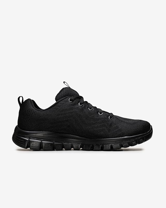 Skechers graceful get connected, tênis feminino, preto (acabamento de malha preta), 39 eu