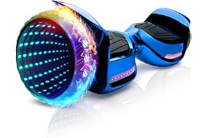 EMAXUSA, Hoverboard with 6.5" Full Light Up Wheels, Bluetooth Hover Board with Non-slip Footplates, UL2272 Safety Certified