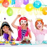 Hifot Princess DIY Masks for Kids 12pcs Colour-In Card Craft Paper Costume view 7