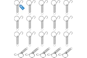 LISTARUS 20 Pack Spring Door Latch for Rabbit Cages, Multi-Functional Metal Pet Spring Door Latch Lock for Fixing Birds Small Animal, Chicken, Dog, Cat, Parrot, Guinea Pig, Squirrel Cages Clips