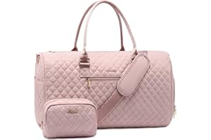 LOVEVOOK Travel Duffle Bag, Weekender Bag for Women with Toiletry Bag, Carry on Overnight Bag with Shoe Compartment, Gym Duffel Bag with Wet Pocket, Mommy Hospital Bags for Labor and Delivery