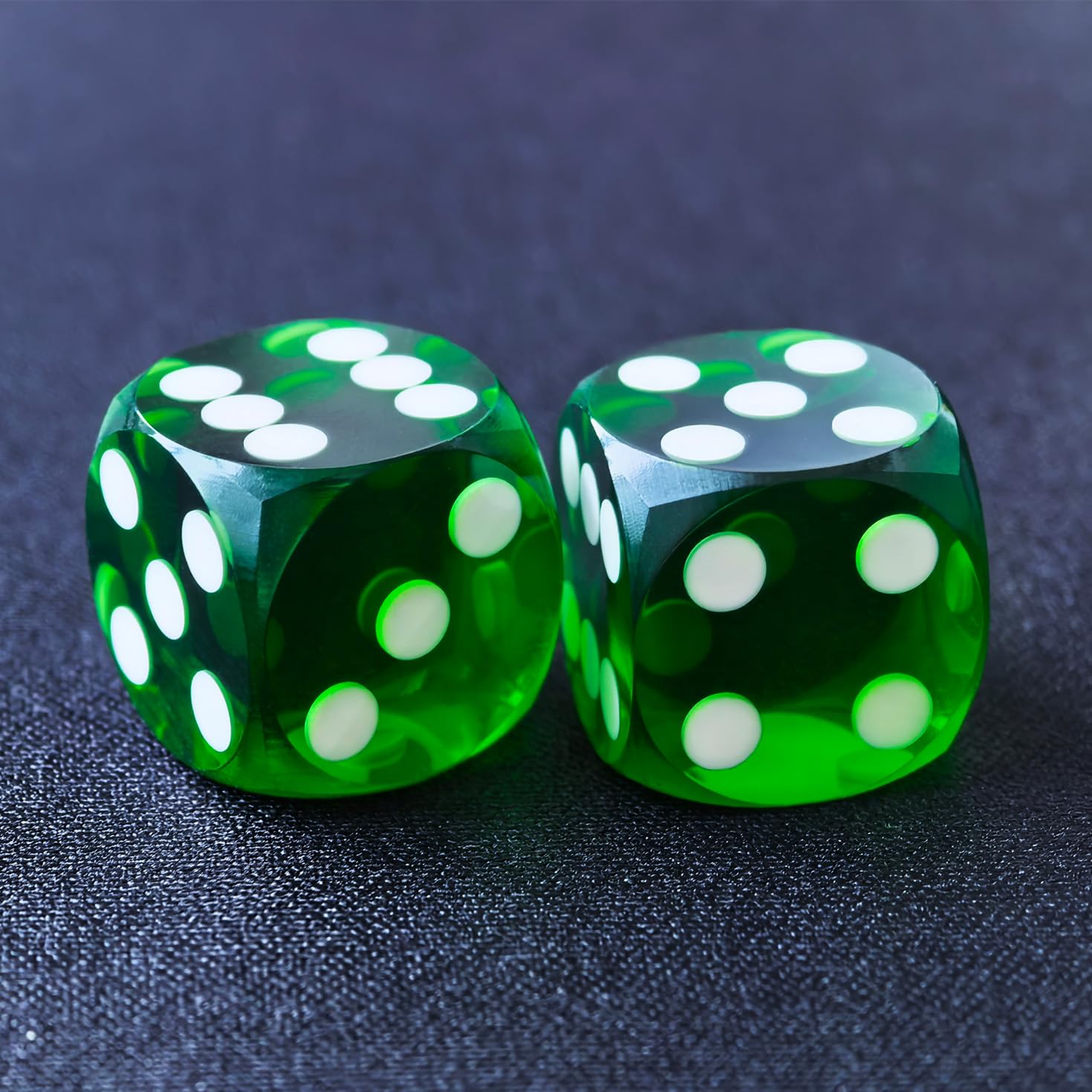 Bescon Professional Precision Backgammon Dice Round Corner 9/16" (14.3mm) with Beveled Corner, Without Serial Number