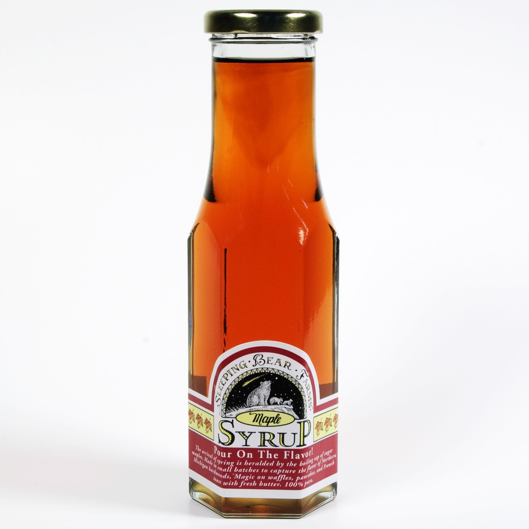 Maple Syrup Gourmet Pack 8 oz Pourable Glass Jar Grade A Fancy Table Grade