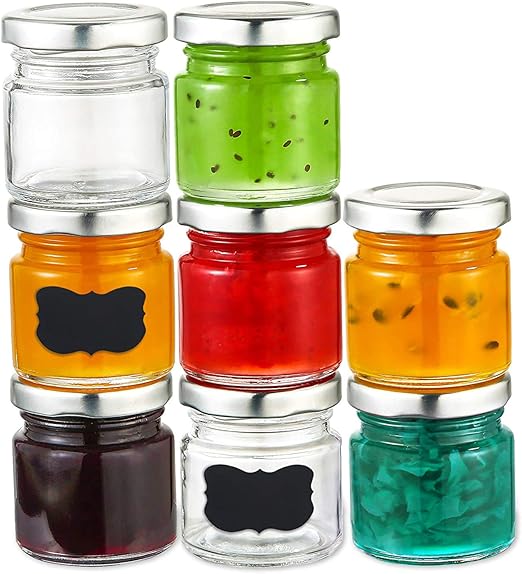 Couvercle To 82 Lot De 24 Bocaux En Verre 230 Ml Avec Décor