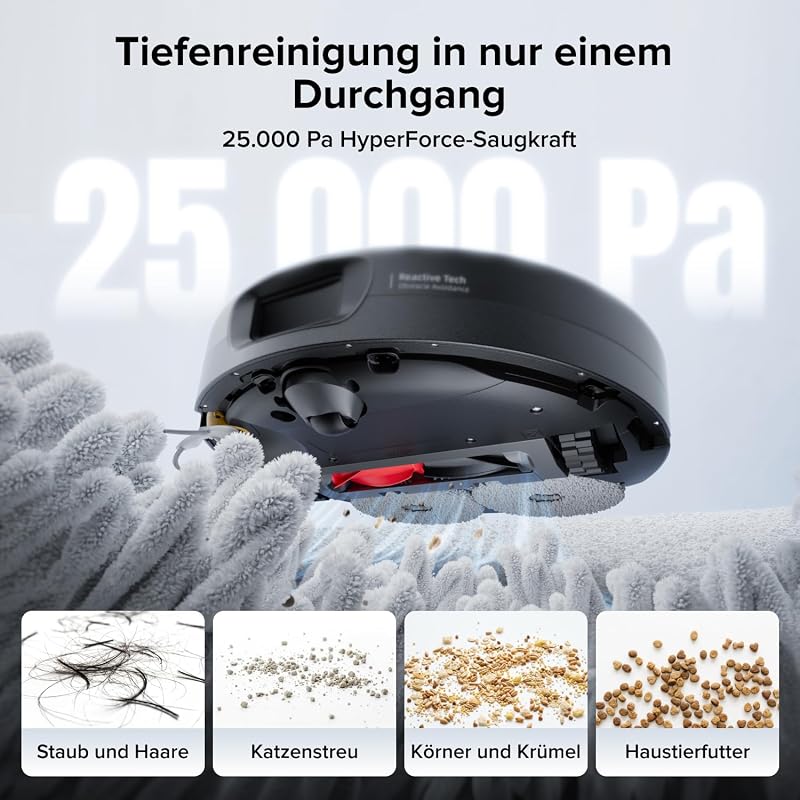 Qrevo 2 Pro Saugroboter mit Wischfunktion, 25.000 Pa Saugkraft — Foto 2 von 8