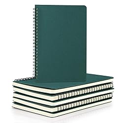 EUSOAR Hardcover Spiral Lined Notebook, A5 6 Pack