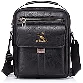 Hjkiopc Zipper Buckle Leather Messenger Bag Crossbody Shoulder Bag Vintage Handle Bags | Zipper, Buckle, Leather, Vintage