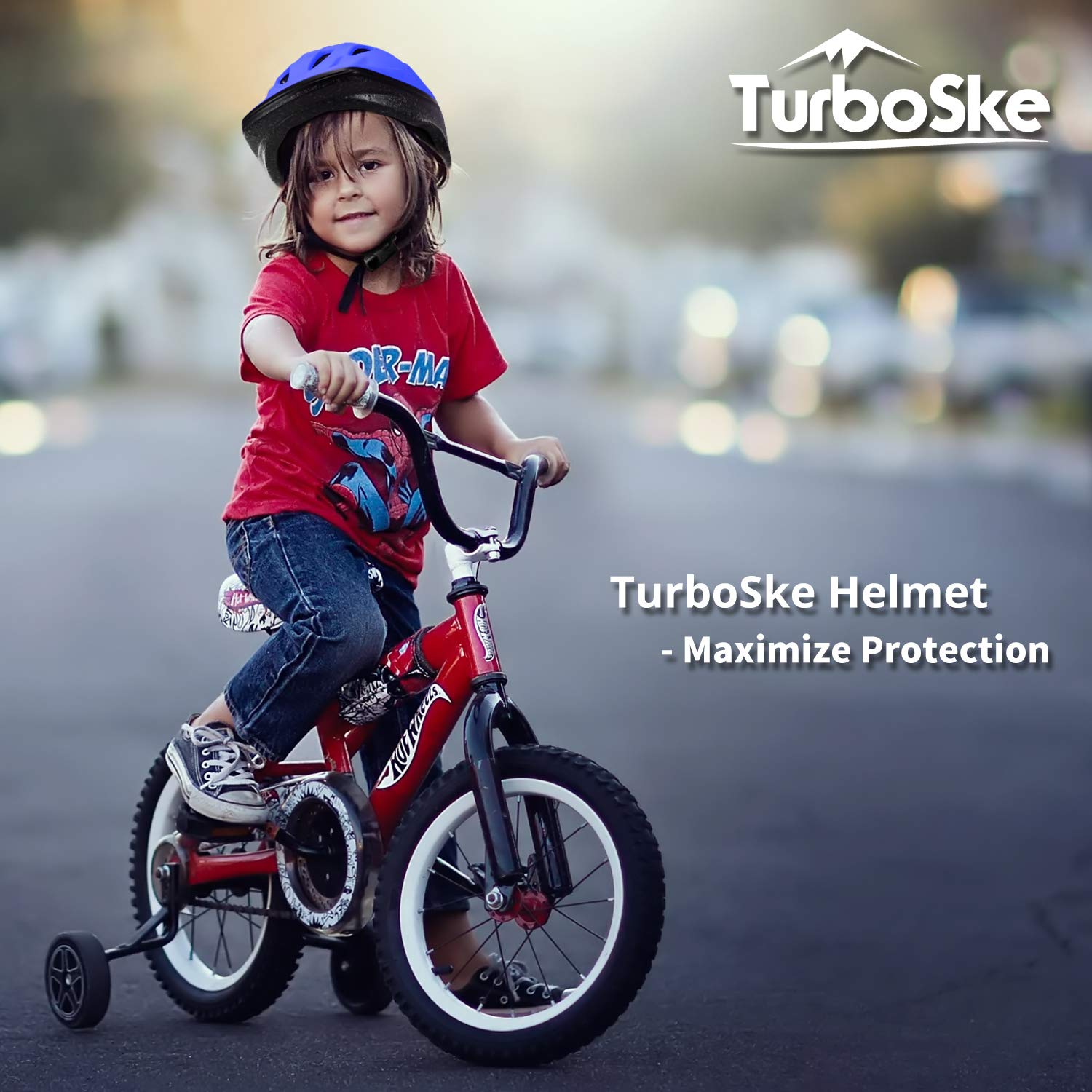 Toddler Kids Bike Helmet, Multi-Sport Helmet Size Adjustable for Boys and Girls