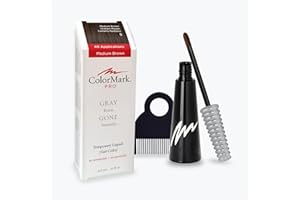 ColorMark Pro Medium Brown Liquid Gray Root Touch Up Wand Applicator, Real Hair Color