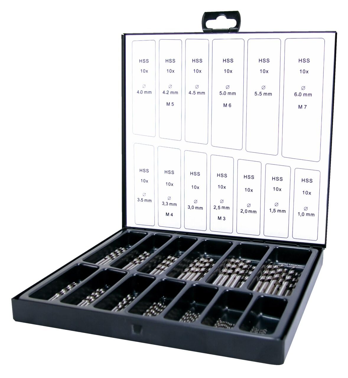 Terrax A214195 Spiral Drill Bit Set 130 Piece HSS-G (Ground High-Speed Steel)