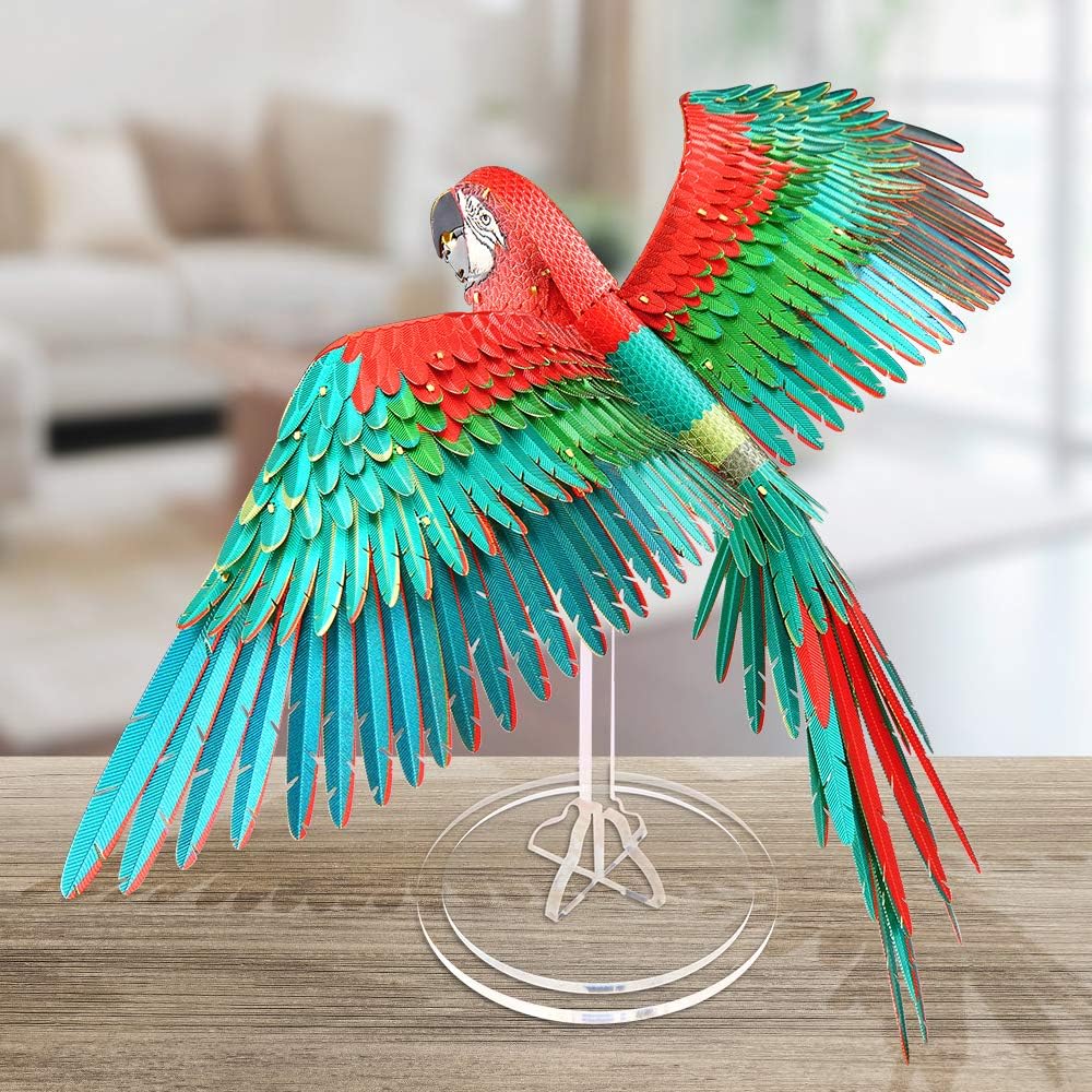 Piececool 3D Puzzle Metal Macaw Parrot - Image 4