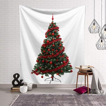 Albero Di Natale A Parete Amazon.Arazzo Da Parete Semplice Verde Albero Di Natale Nastro Rosso Tessuto Di Stampa Di Grandi Dimensioni Regalo Di Natale Tovaglia Psichedelici Per Home Festa Di Capodanno Dormitorio Parete Decorazioni Amazon It Casa E Cucina