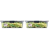 Rubbermaid Brilliance Food Storage Container, Large, 9.6 Cup | Clear | Pack of 2