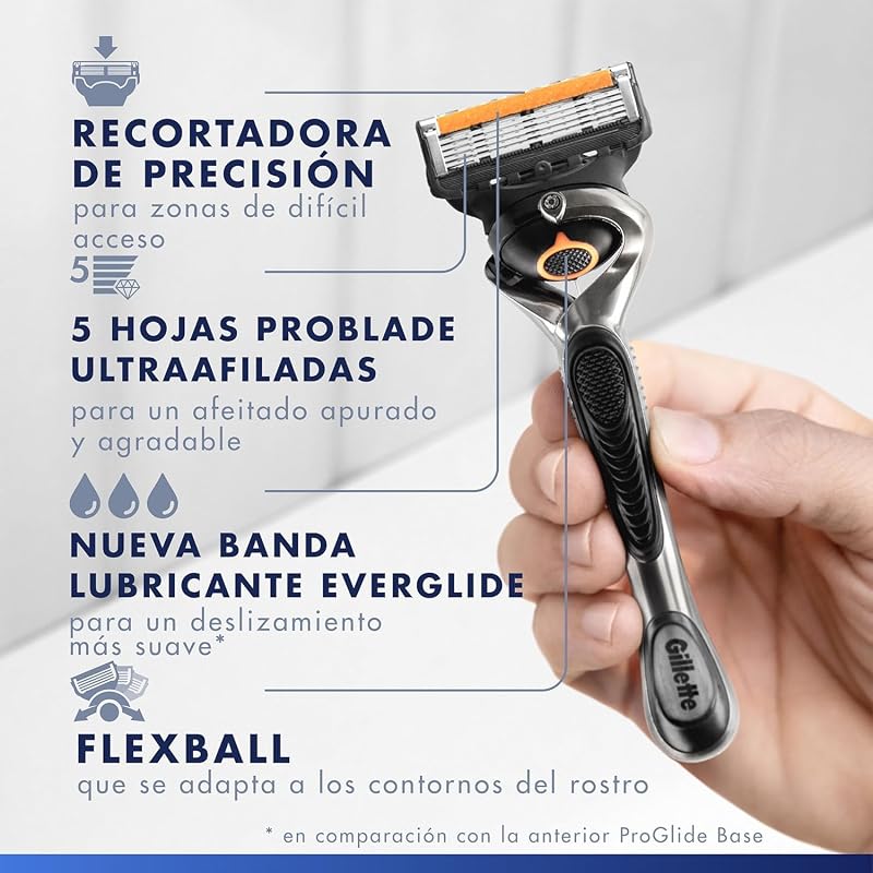 Navalha Proglide masculina com 10 lâminas de substituição