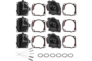 HANDYTEK 433000 Carburetor Float Chamber Carb Bowl Compatible with Johnson/Evinrude 90-175hp 0433000, 766418,with 335070 Gasket (6)