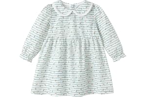 pureborn Baby Toddler Girl Dress Short and Long Sleeve Cotton Playwear Dresses 0-6T