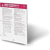 Word Intermediate Cheat Sheet for Microsoft 365: Formatting, Mailings, References, Tables, Collaboration, Security, and Keyboard Shortcuts (Windows/macOS)