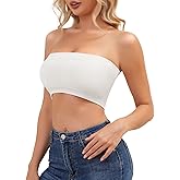 Ellareese Strapless Bras for Women Wireless Bandeau Bra Non-Padded Tube Top Seamless Bralettes