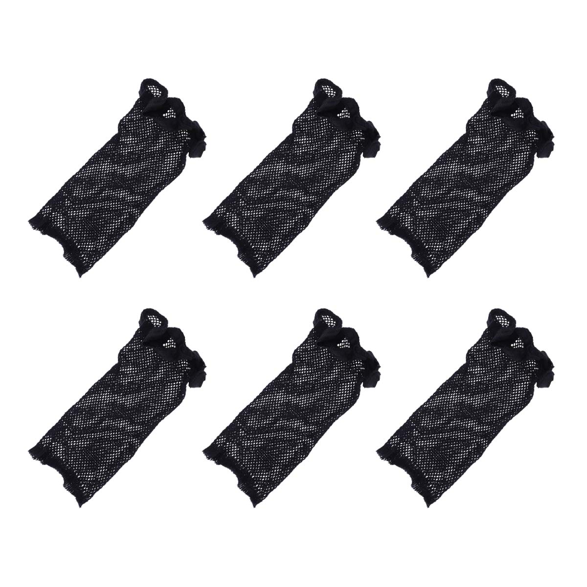 Leorx Pack of 10 Mesh Wig Caps, Black