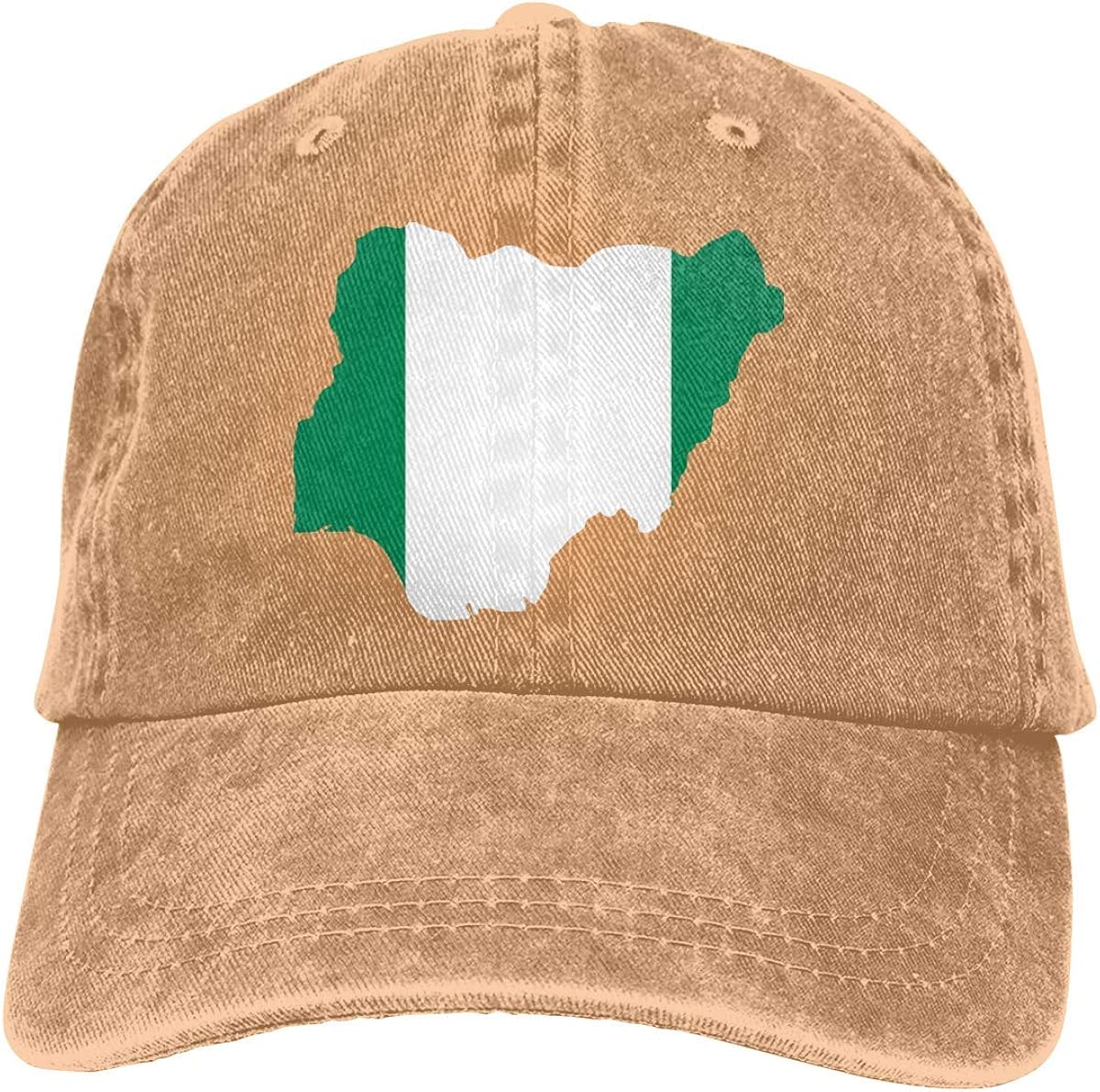 Nigeria Map Washed Adjustable Baseball Cap Denim Back Closure Unisex Hat Amazon.es Ropa y