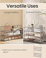 SONGMICS 3-Tier Shoe Rack Storage Organizer Grey 30 x 92 x 55 cm LSA303G01 view 3