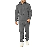 Men's Tracksuits 2 Piece Casual Long Sleeve Sweatsuits Athletic Hoodie and Sweatpants Set Jogging Suit