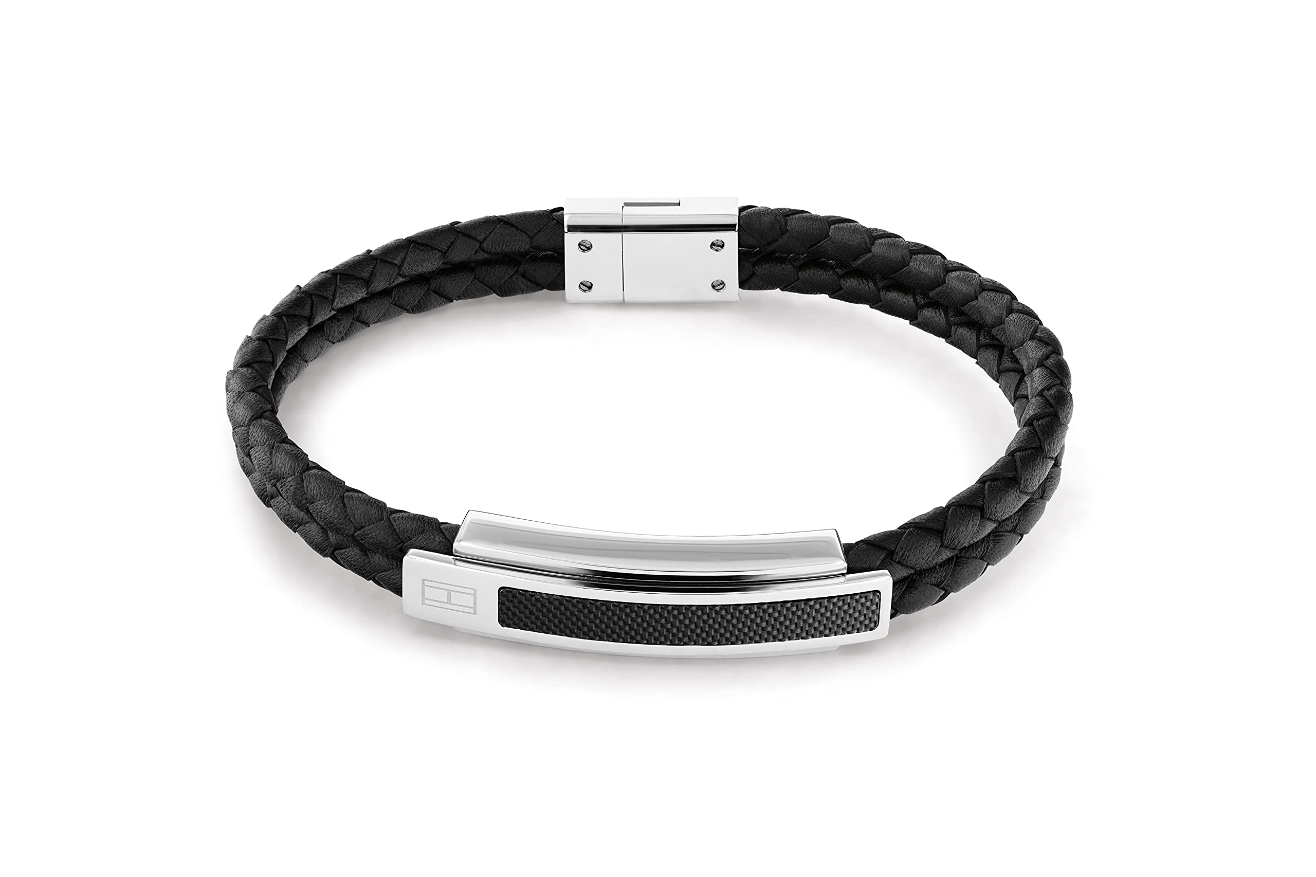 Tommy Hilfiger Jewelry Men's Leather Bracelet Black - 2790357