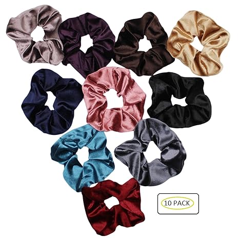 Sunrse Velvet Scrunchies For Hair 10 Pack Velvet Hair Scrunchie