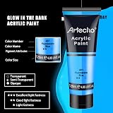 Artecho Glow in the Dark Paint Neon Yellow 120ml Tube Acrylic view 4