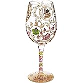 Designs by Lolita “Queen For a Day” Hand-painted Artisan Wine Glass, 15 oz.