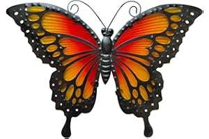 LIFFY Butterfly Wall Decor Butterfly Garden Ornaments Outdoor Indoor Metal Wall Art Decor Home Decorative Hanging Decorations