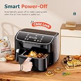 CookWise 9L Dual Air Fryer with 3L+6L Dual Zones, 6 Presets, 2 Drawers view 5