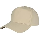 Elidan Classic A-Frame 5-Panel Snapback Hat, Semi-Structured Pinch Front Baseball Cap, Adjustable Fit, Blank for Custom