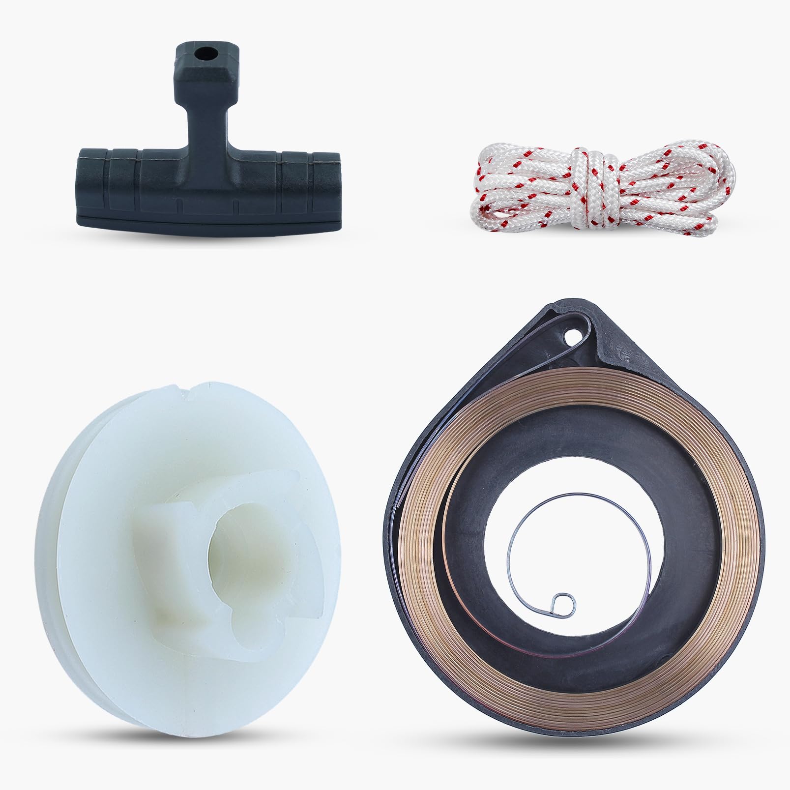 Haishine Recoil Starter Pulley Spring Handle Grip Rope Kit for Husqvarna 50 51 55 Rancher