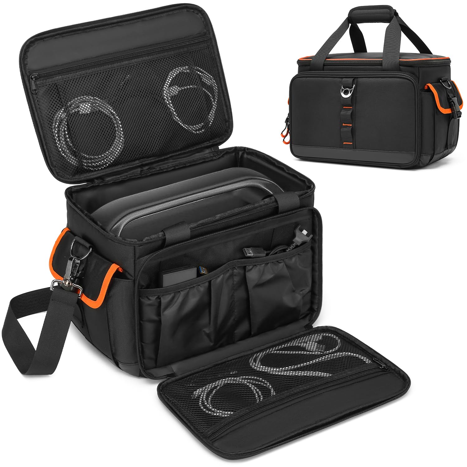 Photo 1 of BISKLNDN Travel Carrying Case for Jackery Explorer 500, Portable Power Station Case Bag for Jackery Solar Generator & Accessories, Carry Bag with Waterproof Bottom, Shoulder Strap & Pockets,Multi Size