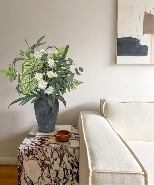 ARTIFICIAL GREENERY STEMS BOX SET, 5 KINDS MIXED EUCALYPTUS LEAVES SILVER DOLLAR FERN MONSTERA LEAF FAUX PLANTS AND FLOWERS FOR DIY BOUQUETS WEDDING FLORAL ARRANGEMENTS TABLE CENTERPIECES VASE DECOR