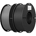 Creality 3D Printer Filament, PLA Filament 1.75mm Bundle for 3D Printing, Ender PLA Filament 3D Printers, No-Tangling, Strong Bonding & Overhang Performance, Accuracy +/- 0.02mm (Black & Grey 2-Pack)