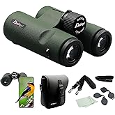 8x42EDII Compact Binoculars for Adults – High-Powered BAK4 Prisms, Diamond White Coating, Waterproof & Fogproof, Rubber Armored – Ideal for Bird Watching, Hunting, Travel, Outdoor Sports