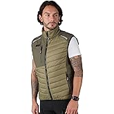 Ellobird Mens Lightweight Puffer Vest Men Work Hiking Casual Winter Cotton Quilted Jacket Workwear
