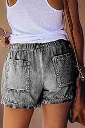 YOCUR Jean Shorts Mid Waisted Paperbag Drawstring