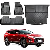 Wqyimat Custom Fit for 2019-2024 2025 Chevrolet Blazer Floor Mats and Cargo Liner Chevy Blazer Accessories All Weather Rubber Protection Mat (Floor Mats+Cargo Liner)