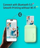 Liene Photo Printer 2x3 Mini Portable Bundle with 50 Zink Sheets view 2